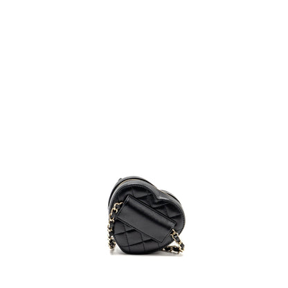 Chanel 22S Heart Belt Bag Lambskin Black LGHW