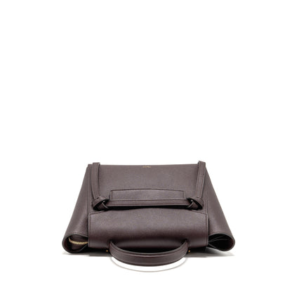 Celine Micro Belt Purse Grained Calfskin Burgundy