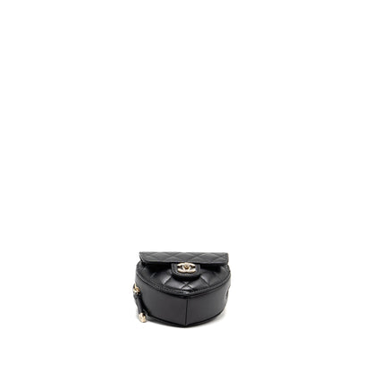 Chanel 22S Heart Belt Bag Lambskin Black LGHW