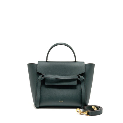 Celine Micro belt Purse calfskin green