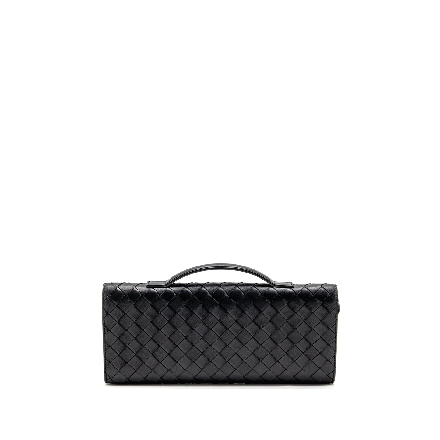 Bottega Veneta Andiamo Clutch Intrecciato Calfskin Black