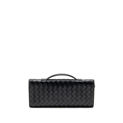 Bottega Veneta Andiamo Clutch Intrecciato Calfskin Black