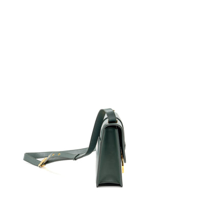 Dior 30 Montaigne Medium Flap Purse Calfskin Green