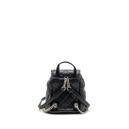 Chanel Quilted Metallic Bubble Backpack Lambskin Black Multicolour Hardware