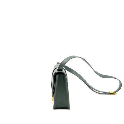 Dior 30 Montaigne Medium Flap Purse Calfskin Green