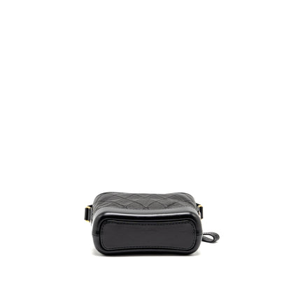 Chanel Small Gabrielle Hobo Bag Aged Calfskin Black Multicoloured Hardware