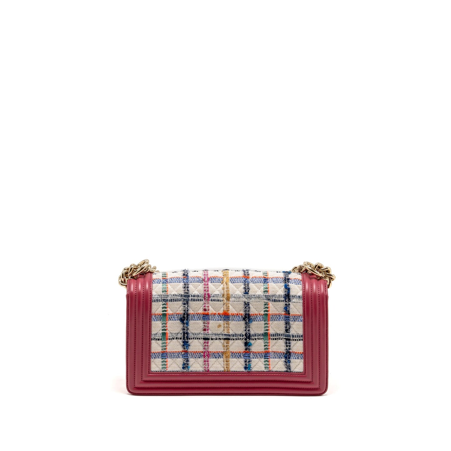Chanel Medium Boy Bag fabric / leather pink LGHW