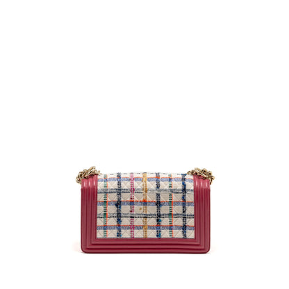 Chanel Medium Boy Bag fabric / leather pink LGHW