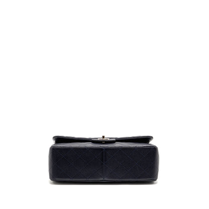 Chanel Jumbo Classic Double Flap Bag Caviar Dark Blue SHW