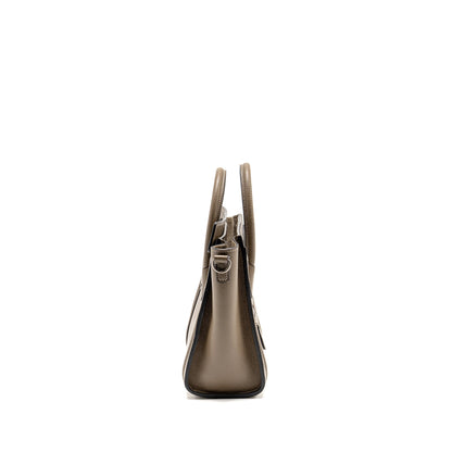 Celine Nano Luggage Purse calfskin grey