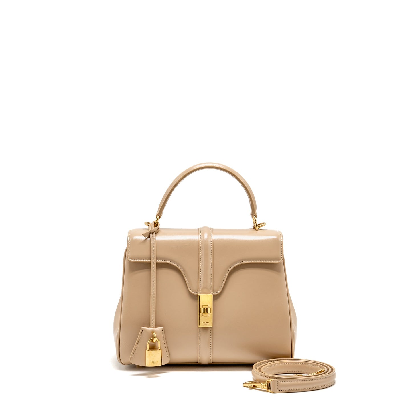 Celine small soft 16 Purse calfskin beige