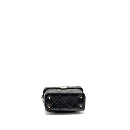 Chanel flap vanity with chain lambskin black LGWH (microchip)