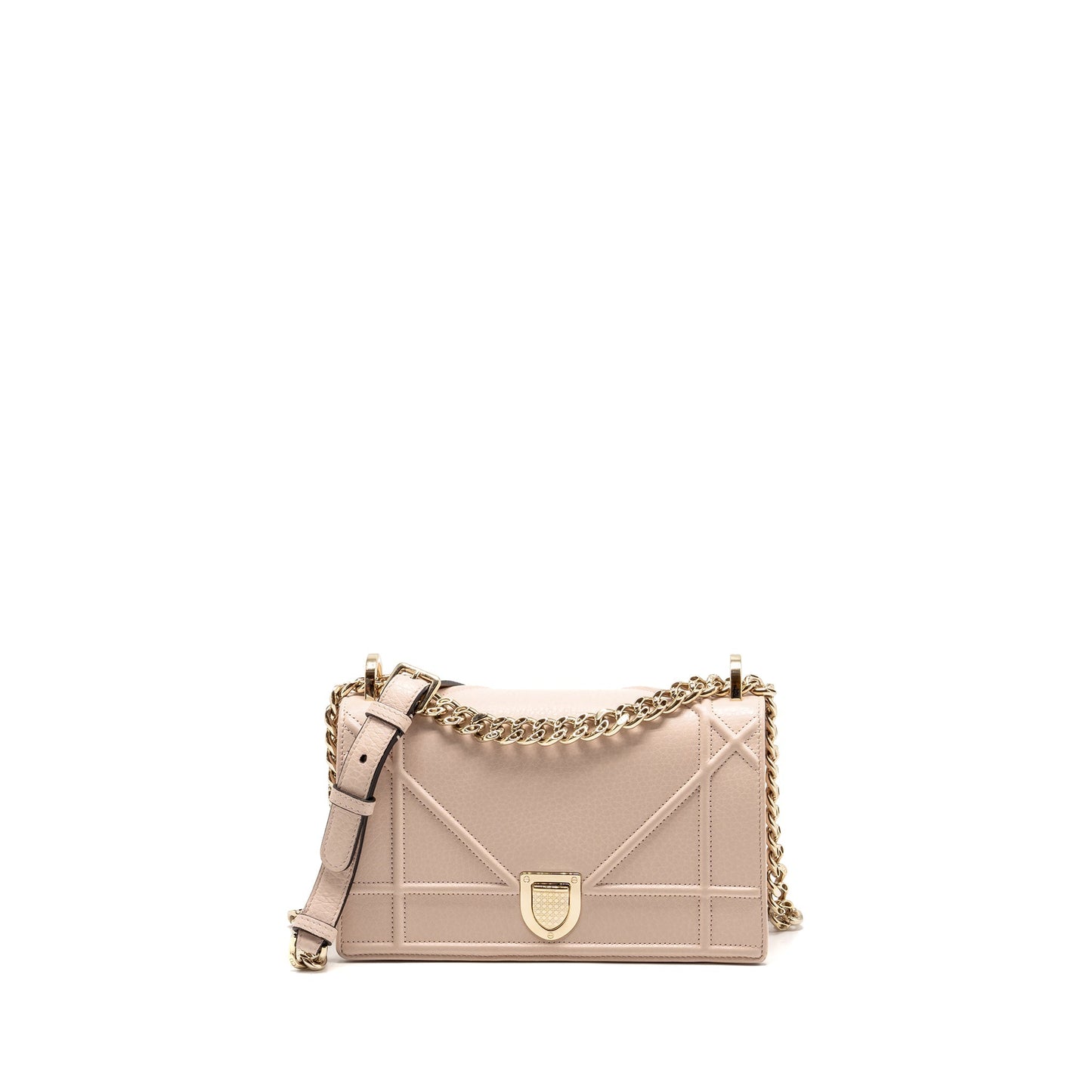 Dior Small Diorama Grained Calfskin Light Pink