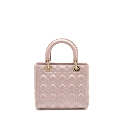 Dior Medium Lady Dior Lambskin Iridescent Pink