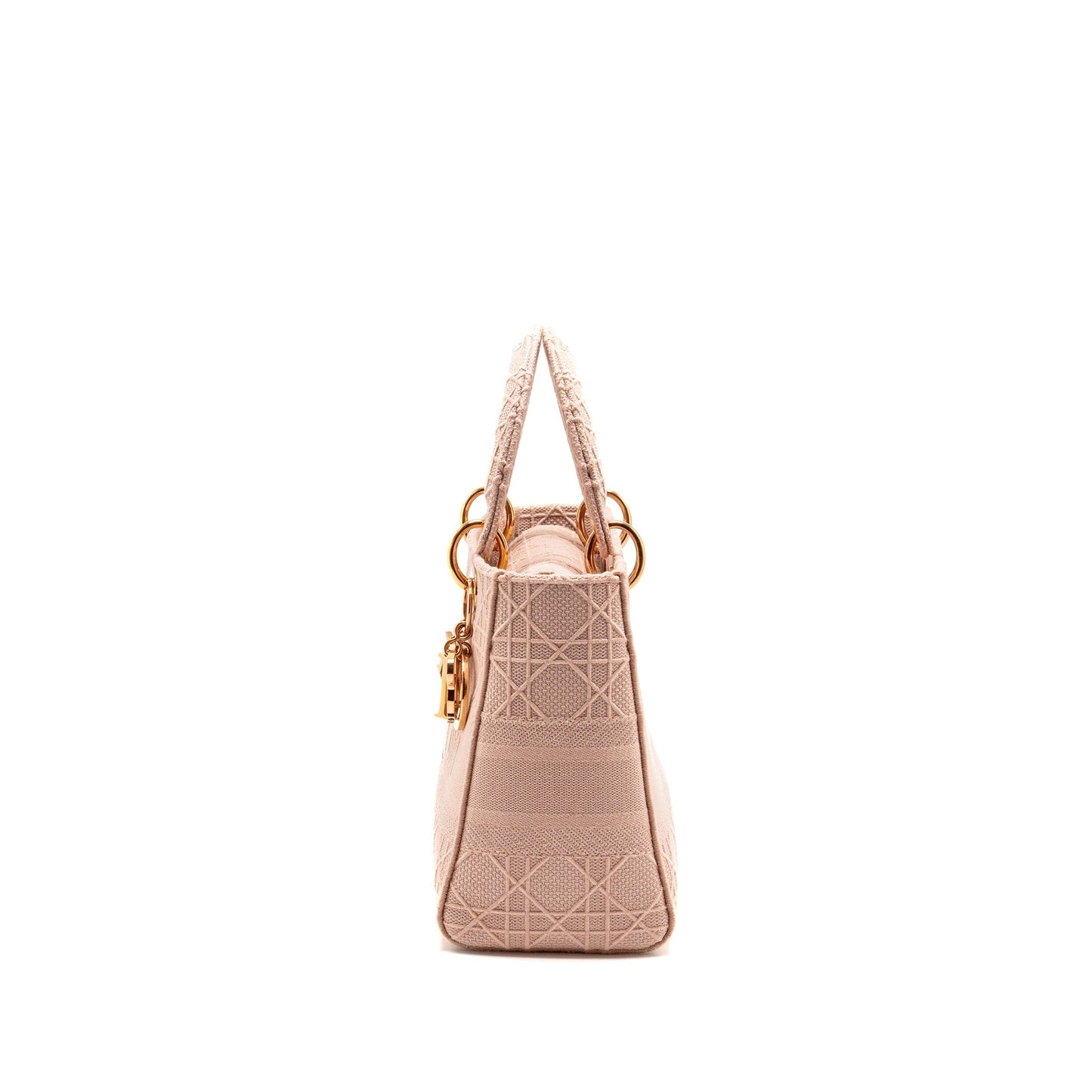 Dior Medium Lady D-Lite Purse Cannage Embroidery Rosewood