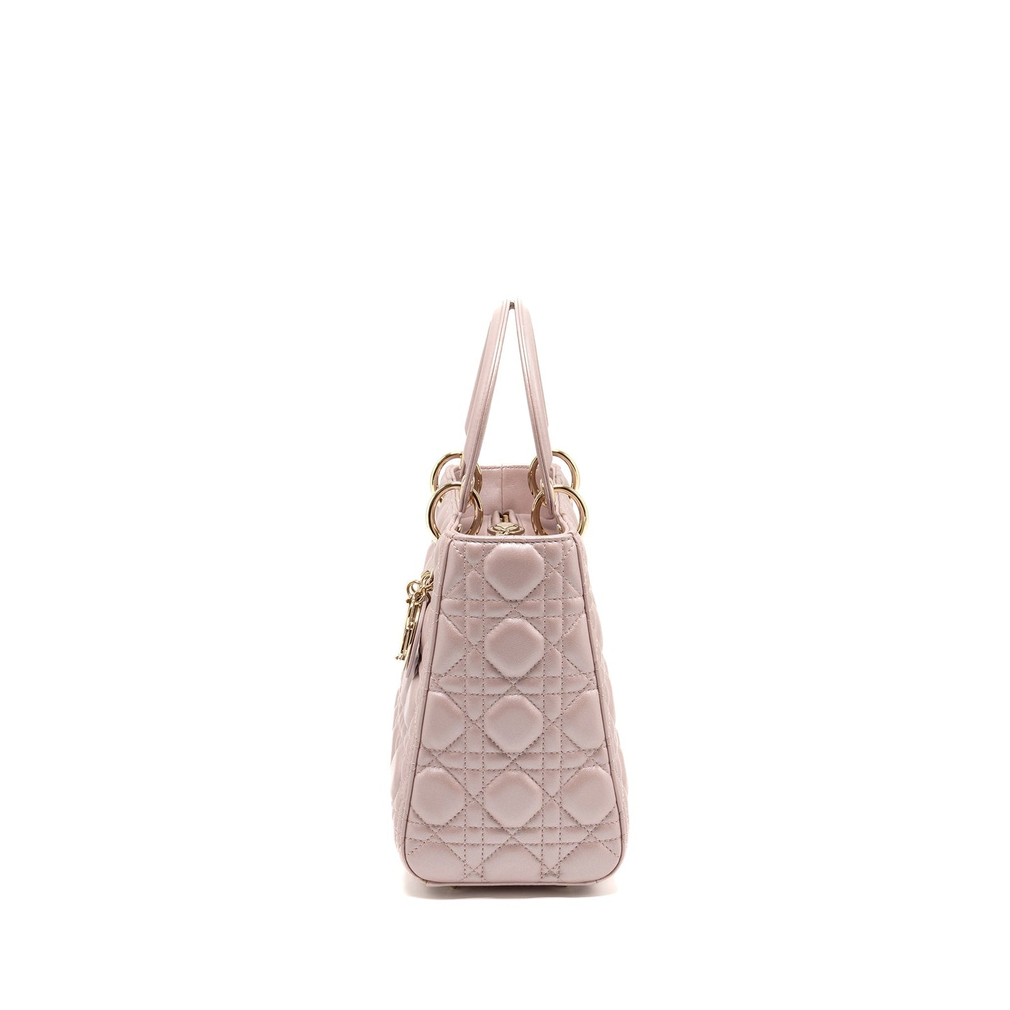 Dior Medium Lady Dior Lambskin Iridescent Pink
