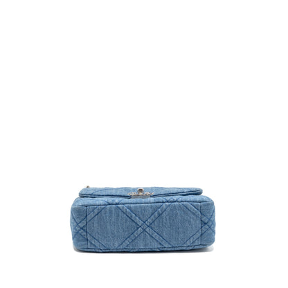 Chanel Small 19 Bag Denim Light Blue Multicoloured Hardware (microchip)