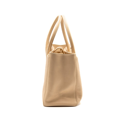 Chanel Cerf Tote Bag caviar beige GHW