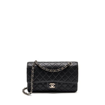 Chanel Medium Classic Double Flap Bag Caviar Black SHW