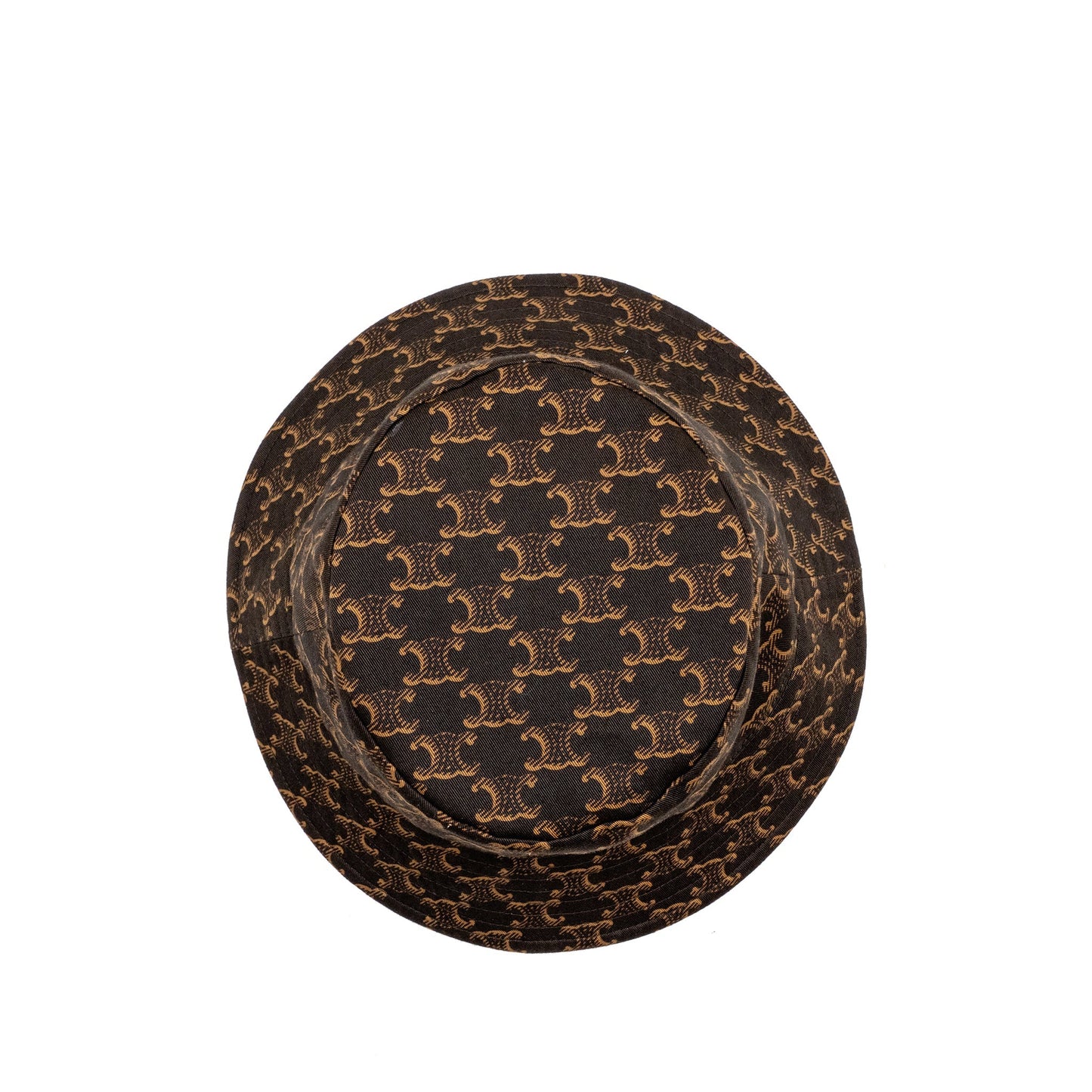 Celine Size M Triomphe Monogram Bucket Hat