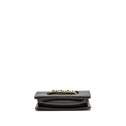 Dior JâAdior Flap Purse with Chain Calfskin Dark brown