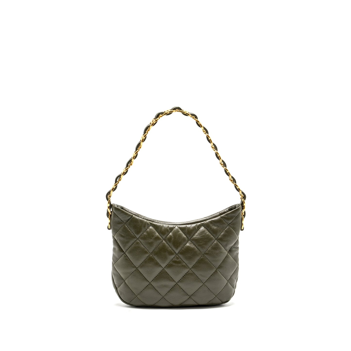 Chanel 22k Hobo Bag Lambskin Green GHW (microchip)