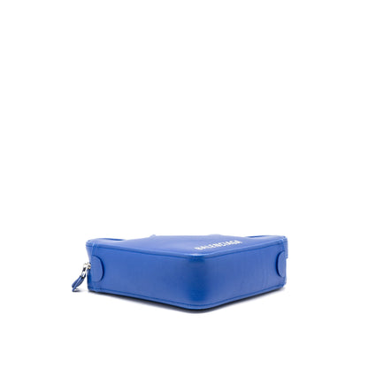 Balenciaga Triangle Duffle Purse Calfskin Blue