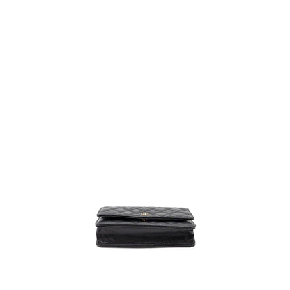 Chanel Classic Wallet on Chain Caviar Black GHW (Microchip)