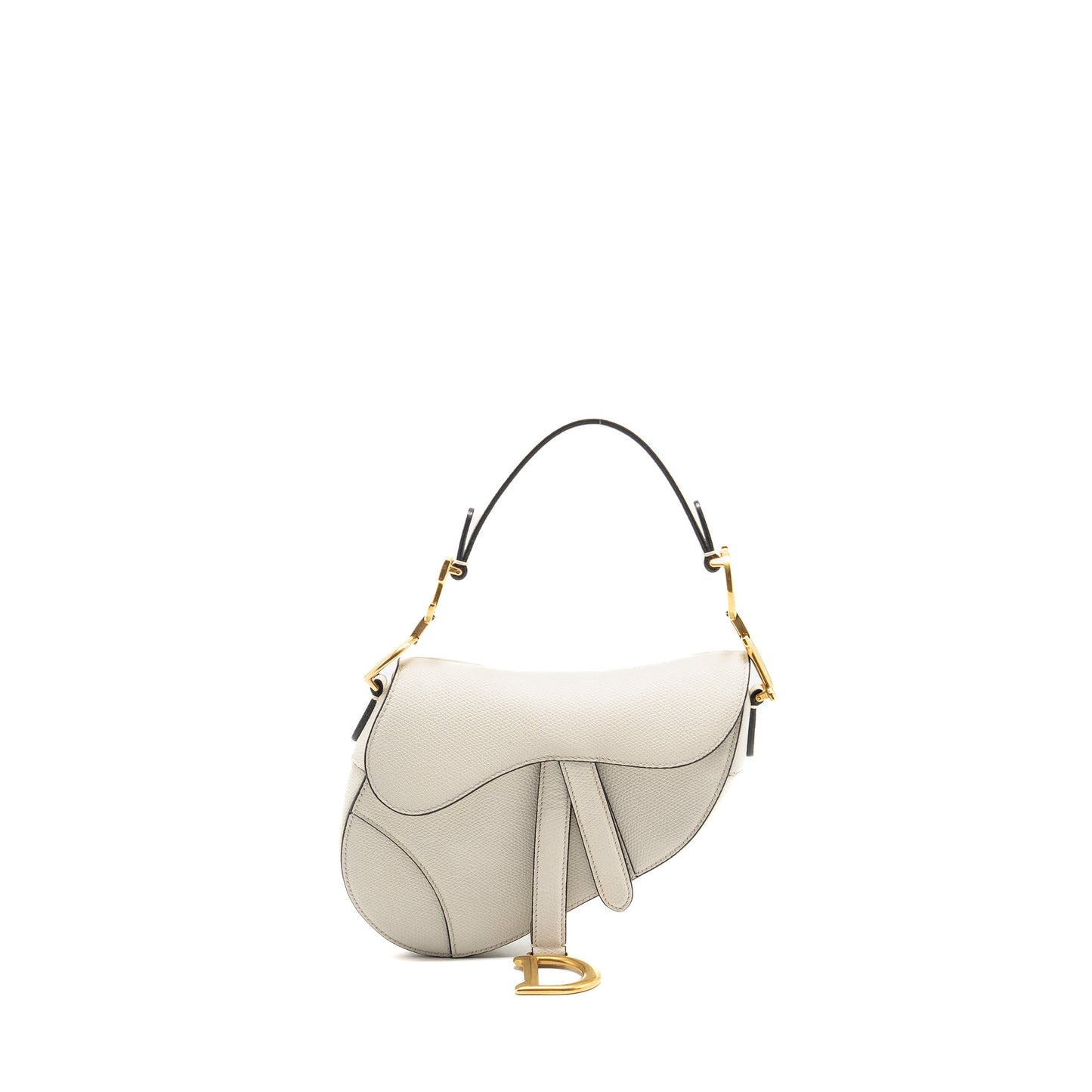 Dior Mini Saddle Purse calfskin white