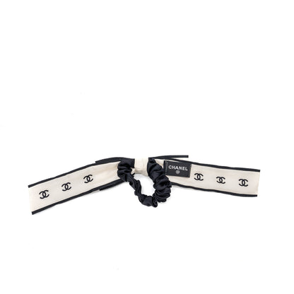 Chanel hair tie silk twill lack / ecru