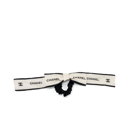 Chanel hair tie silk twill lack / ecru