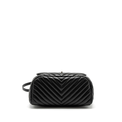 Chanel Urban Spirit Backpack Chevron Calfskin Black SHW