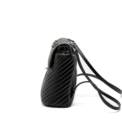 Chanel Urban Spirit Backpack Chevron Calfskin Black SHW