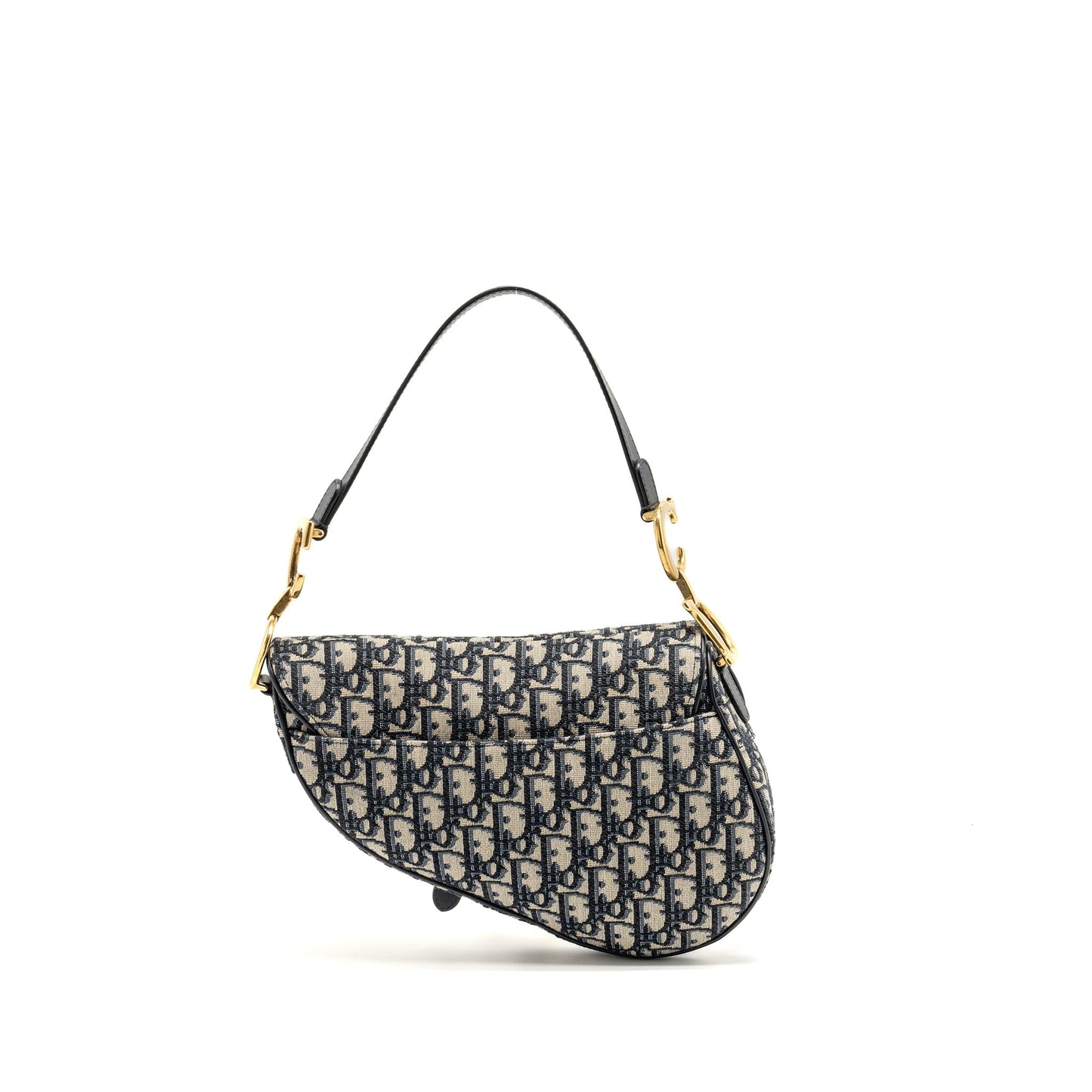 Dior Medium Saddle Purse Blue Dior Oblique Jacquard Canvas/Calfskin