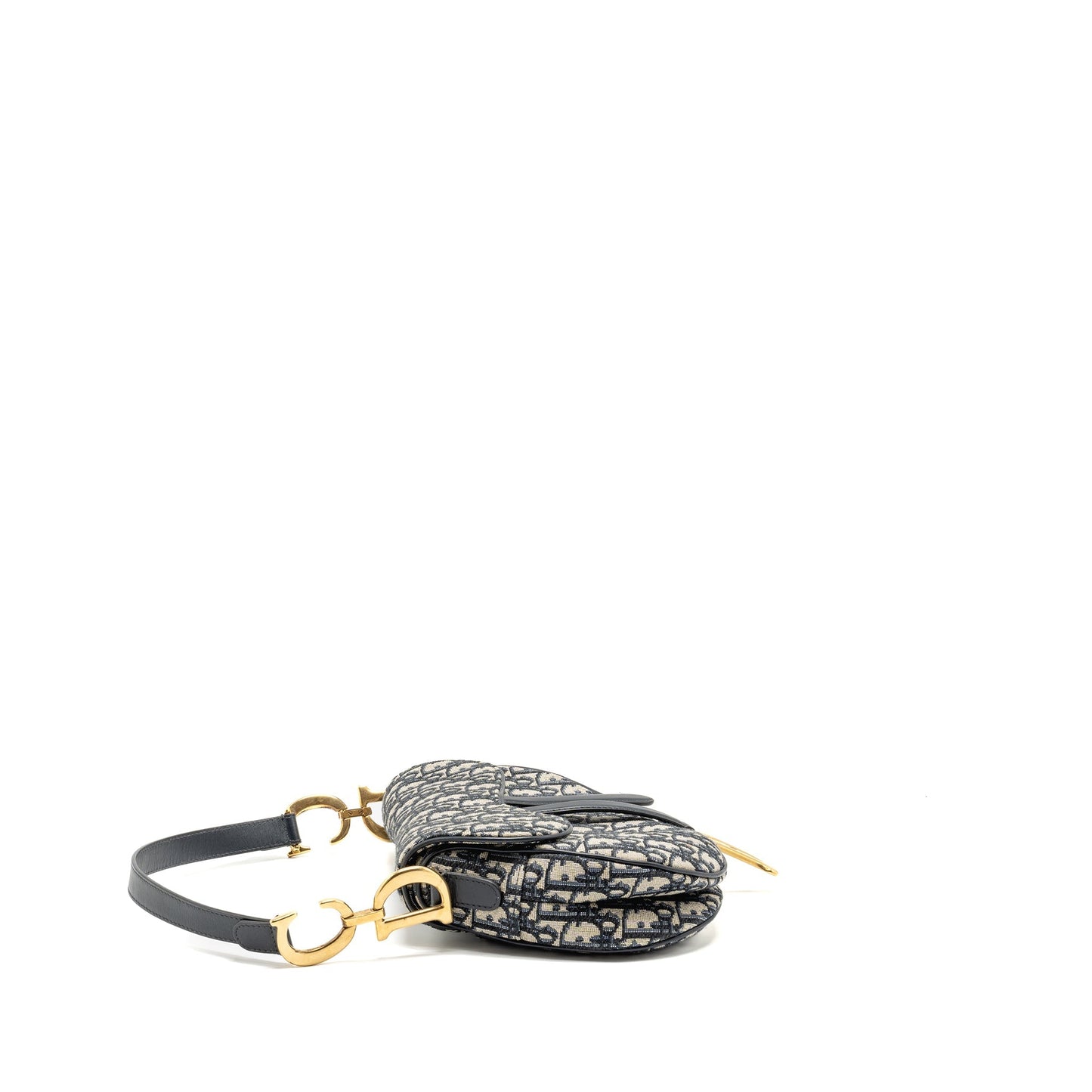 Dior Medium Saddle Purse Blue Dior Oblique Jacquard Canvas/Calfskin