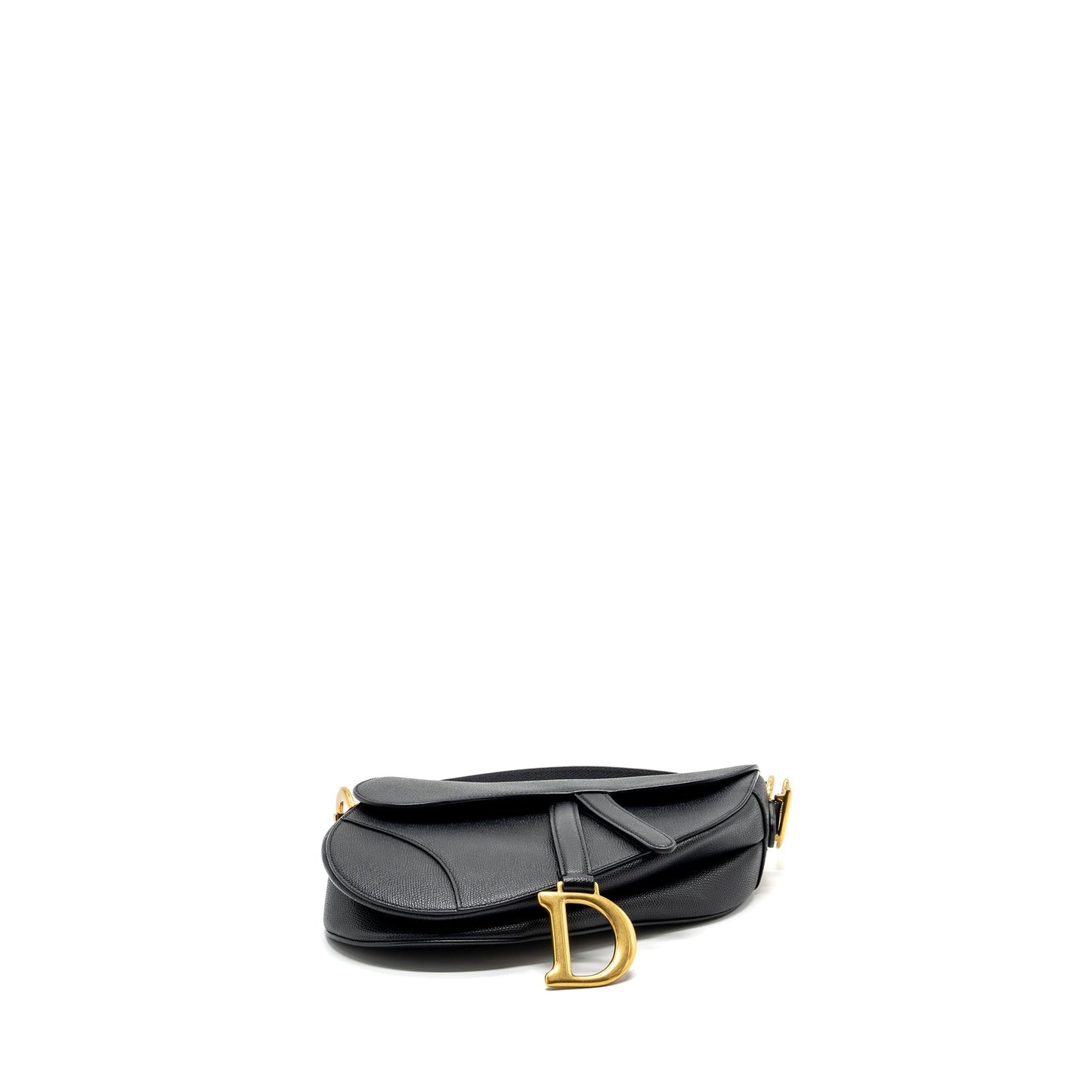Dior Medium Saddle Purse Calfskin Black