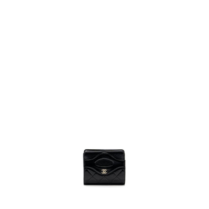 Chanel 24C 31 card holder shiny calfskin black LGHW (microchip)