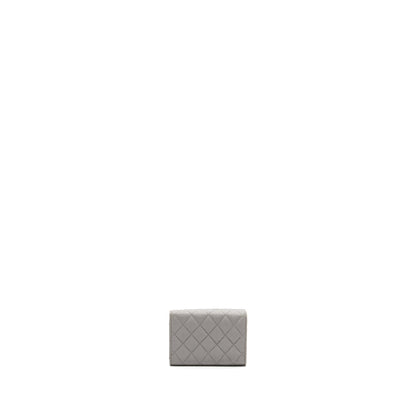 Chanel Compact Wallet Caviar Light Grey LGHW