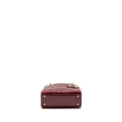 Dior Mini Lady Dior Patent Red