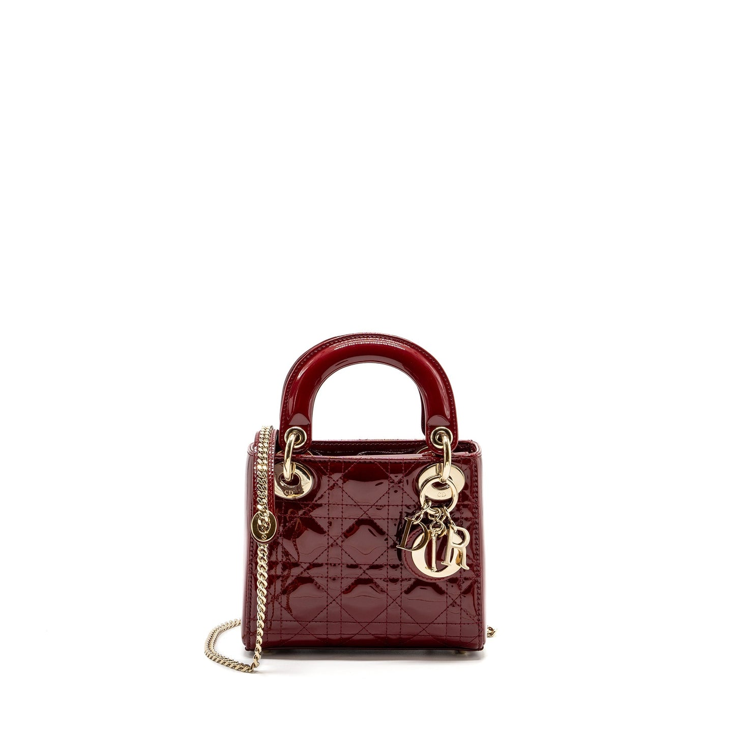 Dior Mini Lady Dior Patent Red