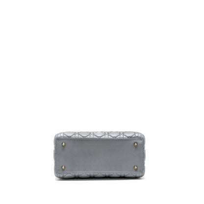 Dior Medium Lady Dior Lambskin Silver
