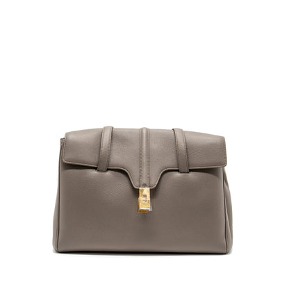 Celine Medium Soft 16 Purse Grained Calfskin Grey