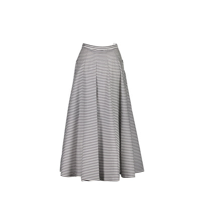 Chanel size 34 22S Long skirt cotton grey/black