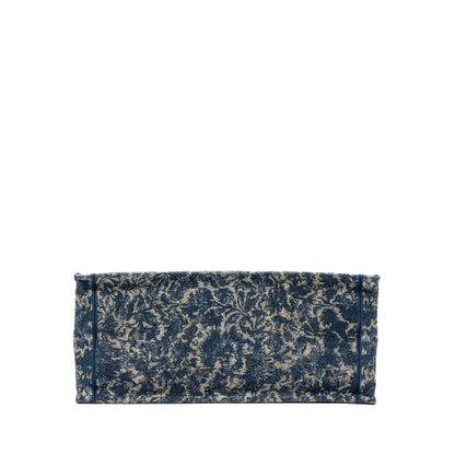 Dior large book tote limited print canvas blue/ grey/ multicolour