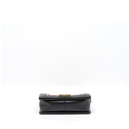 Chanel Medium Boy Bag Lambskin Multicolour Ruthenium Multicolour Hardware