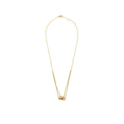Chanel Coco Crush Necklace Quilted Motif Yellow Gold