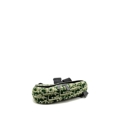Dior menâs saddle Purse fabric dior oblique green