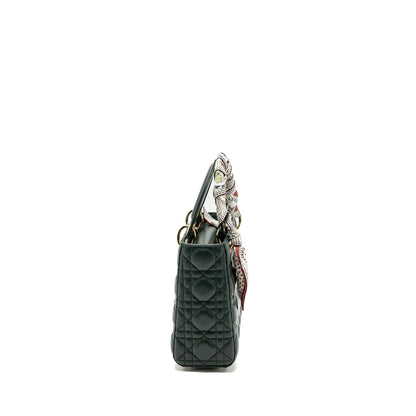 Dior small lady dior My abc dior Purse lambskin dark green