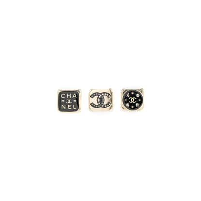 Chanel 3 Pins Square Brooch LGHW