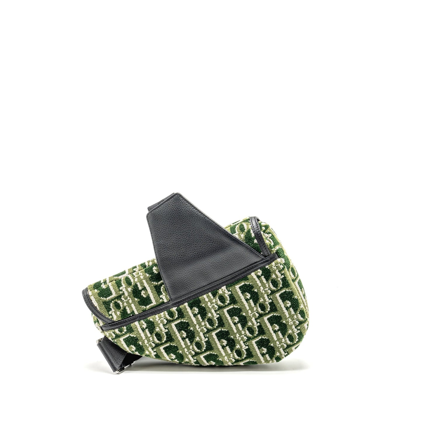 Dior menâs saddle Purse fabric dior oblique green
